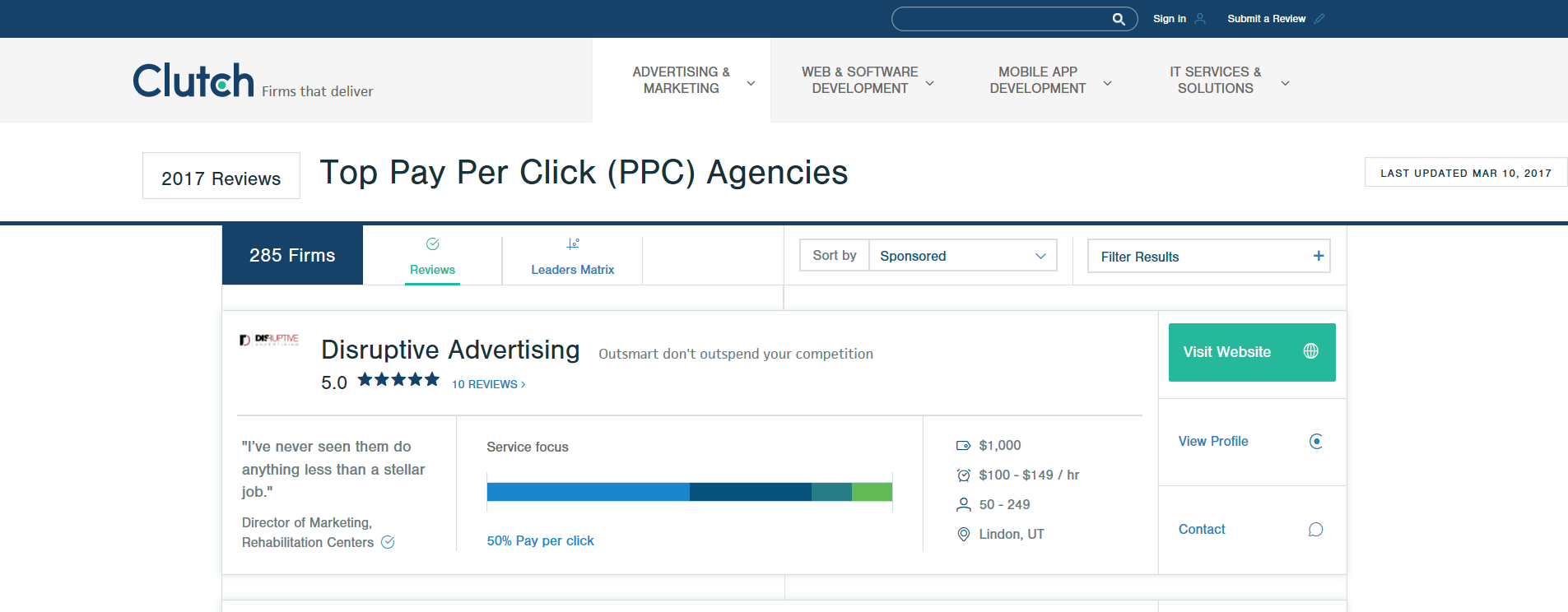 top pay per click agencies